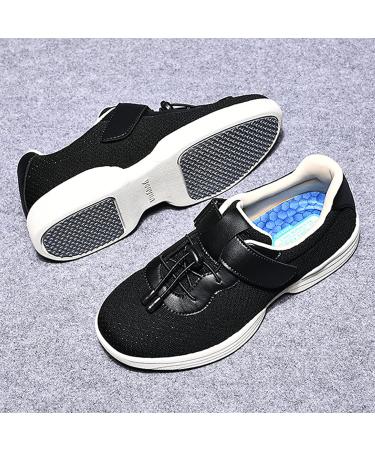 Optigard Women's Wide Diabetes Shoes | Adjustable Closure Non-Slip Sneakers for Swollen Feet | Diabetic Edemas | Black - Size 8.5 Women/8.5 Men - Buy Online on GoSupps.com