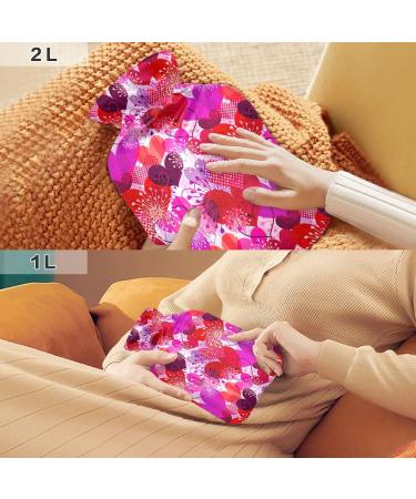 Valentine's Day Heart Flowers Heat Bottle | 1L Hot Water Bottle for Pain Relief & Comfort | Ideal Gift for Warm & Cold Compress - Buy Online on GoSupps.com