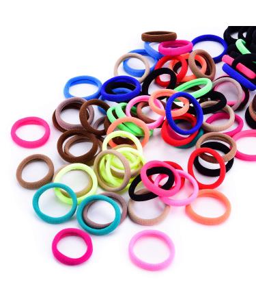 Seamless Cotton Hair Ties - 96pcs | Elastic Hair Bands for Women & Girls | No Crease Ponytail Holders in 15 Colors - 8mm Thick - Buy Online on GoSupps.com