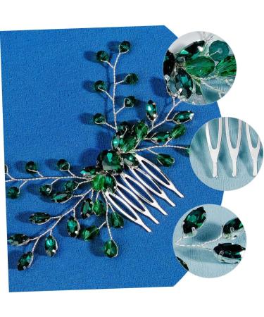 Angoily Rhinestone for Hair Rhinestone Hair Comb Green Hair Accessories Hair Gems for Women Hair Rhinestones Bride Hair Accessory Wedding Tiara Crystal Decorate Beautiful Women's - Buy Online on GoSupps.com