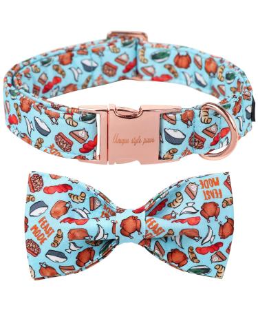 Unique Style Paw's dog collar with fly comfortable dog collar made of cotton Thanksgiving Flying Festival Fly collar for young girls Dogs fly collar with metal buckle XL neck 16-26in XL Turkeyparty