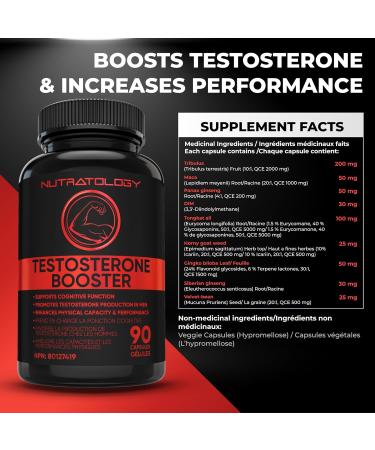 Testosterone Booster for Men - Tribulus Terrestris Tongkat Ali Maca Horny Goat Weed Ginseng DIM. Formulated To Enhance Physical Performance & Promote Testosterone Production - 90 Capsules 90 count (Pack of 1) - Buy Online on GoSupps.com