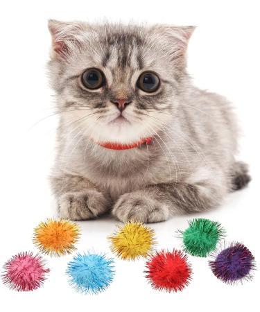 120 Assorted Color Cat Toy Balls - Interactive Furry Pom Pom Balls for Cats - Christmas Party Toy Balls - 1.2 x 1.2 Inch - Buy Online on GoSupps.com