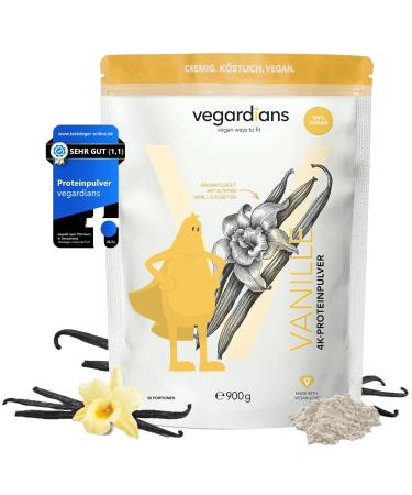 Vegardians innovative vegan protein powder vanilla (900g) - real vanilla - creamy delicious & well soluble ideal for enjoying - soy- & wheat -free - vegan protein powder - Buy Online on GoSupps.com