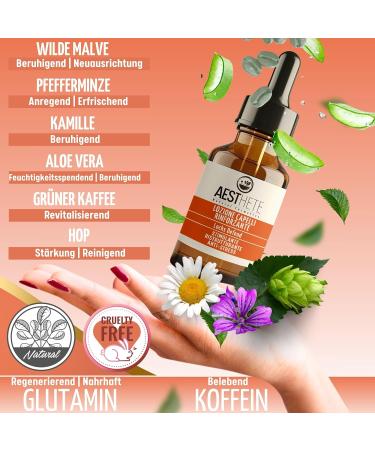 Aesthete - Hair Loss Lotion for Men and Women - 98% Natural with Glutamine Hops + Caffeine - Stimulating Treatment for Brittle and Damaged Hair - 100ml  - Buy Online on GoSupps.com