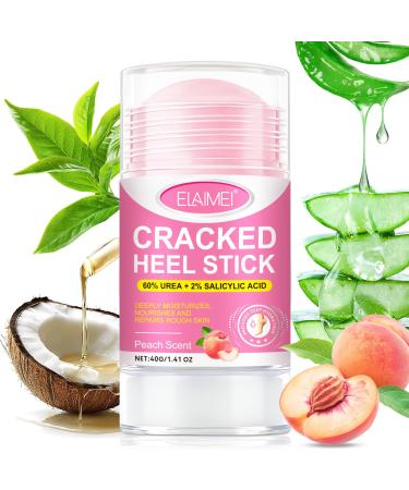 ARCHIDATE 60 urea heel care stick with 2 salicylic acid intensive foot care stick against cracks and rough heels deep care for dry skin 40 g peach