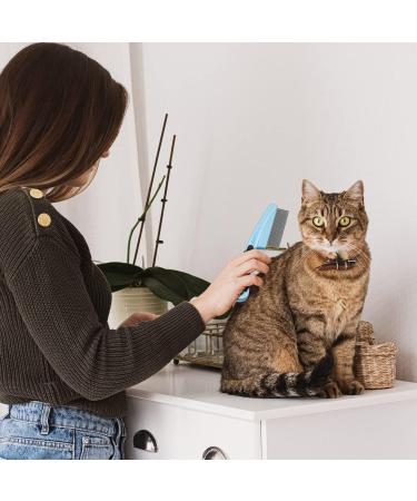 Flea Comb 2Pcs Flea Comb for Cat Dog Fine Teeth Lice Combs Metal Head Comb Tear Stain Remover Combs Pet Grooming Comb for Dogs Cats Small Pets - Buy Online on GoSupps.com