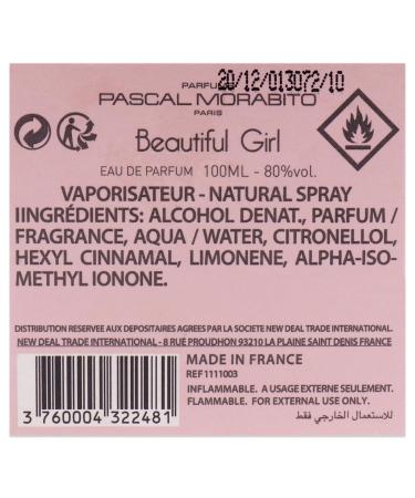 Beautiful Girl For Women - Intense And Vivid Eau De Parfum Spray - Fruity And Feminine Notes Of Sweet Berries And Citrus - Beautifully Ornate Bottle Design - 3.3 Oz - Buy Online on GoSupps.com