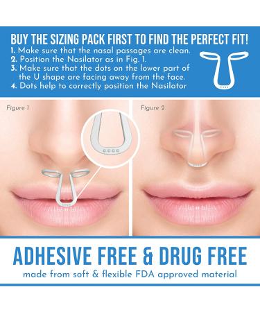Nasilator Nasal Dilator: Anti-Snoring Aid for Improved Breathing and Sleep - Soft, Flexible, Lightweight & Reusable - Reduce Snoring with Comfortable Clip (Sizing) - Buy Online on GoSupps.com
