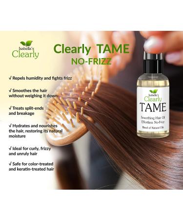 TAME Anti-Frizz Smoothing Hair Oil Treatment with Castor & Rosemary - Sulfate-Free Serum for Curly & Dry Hair - Frizz Control & Shine - Natural USA-Made - Buy Online on GoSupps.com