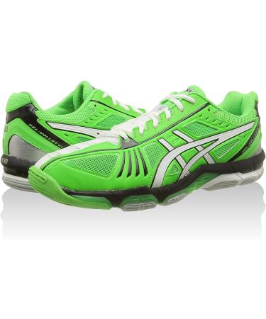 ASICS Gel-Volley Elite 2 Volleyball Shoes 11.5 - Neon Green/White/Black - Buy Online on GoSupps.com