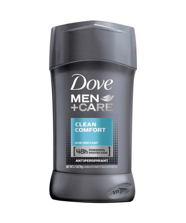 Dove Men+Care Antiperspirant Deodorant Stick Clean Comfort 2.7 Ounce (Pack of 6)