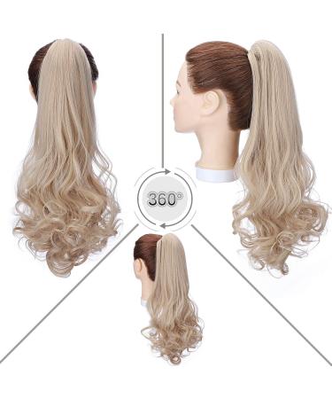 Buy 18 Heat-Resistant Ponytail Extension - Real Hair Feel Smooth & Wavy - Dark Blonde & Mixed Blonde - Buy Online on GoSupps.com