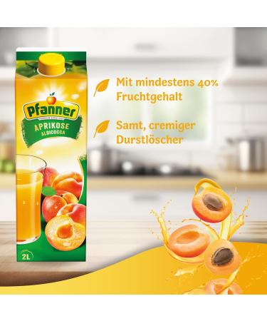 Pfanner Apricot Nectar 2L - Delicious Fruit Drink with 40% Apricot Content | Buy Internationally - Buy Online on GoSupps.com