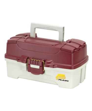 Plano One, Two, and Three Tray Tackle Box One-Tray Red Metallic/ Off White