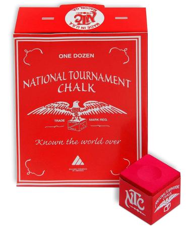 Silver Cup National Tournament Pool Cue Billiard Chalk - Red (12 Pack) - Buy Online on GoSupps.com