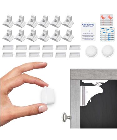 Eco-Baby Child Safety Magnetic Cabinet and Drawer Locks for Proofing Kitchen 12 Pack Child Latches