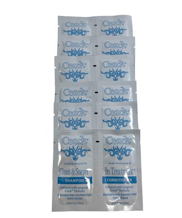 Crack Clean & Soaper Shampoo & Treatment Conditioner Set 0.34 OZ Sachets x 6