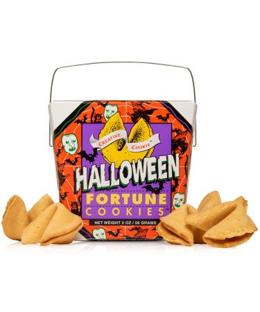 Halloween Fortune Cookies  8 Individually Wrapped Pieces - Kosher Certified  Fun Party Favor Centerpiece Candy Alternative Corporate Gourmet Gift Balloon Weight