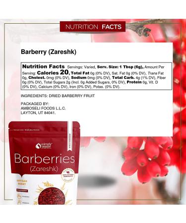 USimplySeason Barberry (Zereshk) 8 Oz - Whole Dried Berries - 1 Pack - Buy Online on GoSupps.com