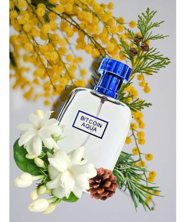 BITCOIN AQUA EAU DE PARFUM 3.4 Fl. Oz. 100 Mle. Citrus fragrance for men. - Buy Online on GoSupps.com