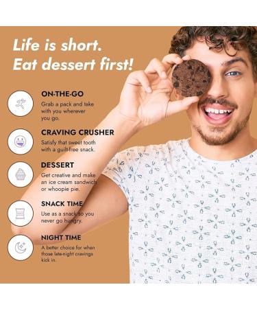 321glo Collagen Cookies | Soft Baked  High Protein Cookies | Low Carb  Low Sugar |12 Pack (Chocolate Chocolate Chip) - Buy Online on GoSupps.com