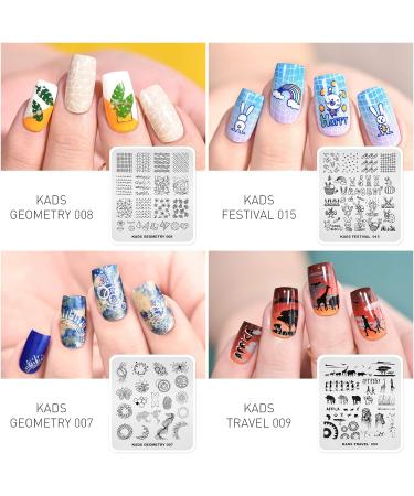 Alexnailart 20-Piece Nail Stamping Plates Set - Multi-Pattern Manicure Stencils Tool - Buy Online on GoSupps.com