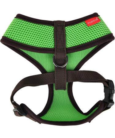 Puppia Soft Harness II - Comfortable Adjustable Dog Harness for Small & Medium Dogs - Puha1770grs - Green - Buy Online on GoSupps.com