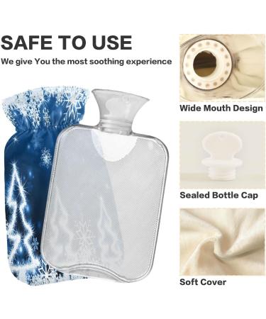 Shop KCLDECI 2L Hot Water Bottle with Blue Christmas Tree Cover | Foot Warmer & Pain Relief - Heat & Cold Therapy - Buy Online on GoSupps.com