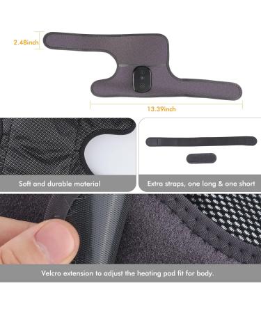 3-in-1 Heated Knee Massager & Shoulder Heating Pad with Vibration - Cordless Rechargeable for Stress Relief - 1 Pack - Buy Online on GoSupps.com