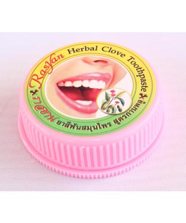 Ras Yan Herbal Clove Toothpaste - 25g Round Box | Authentic Thai Toothpaste for Fresh Breath - Buy Internationally - Buy Online on GoSupps.com