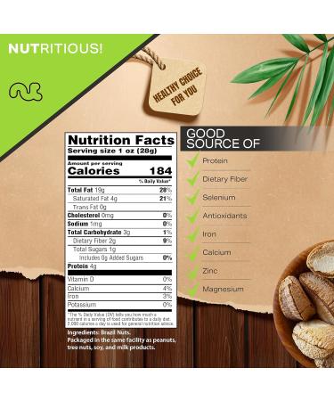 Raw Brazil Nuts In Shell - Whole Superior Quality (32oz - 2 LB) | Fresh Resealable Bag | Healthy Protein Snack | Natural, Keto-Friendly, Vegan, Kosher - Buy Online on GoSupps.com