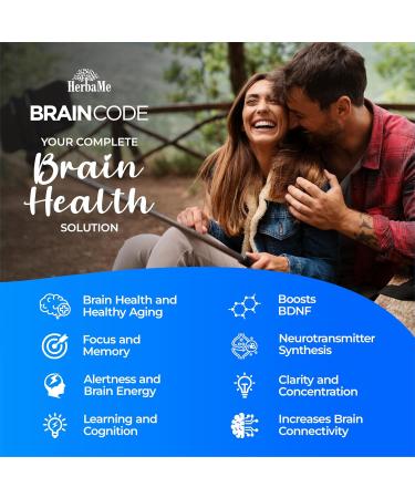 HerbaMe Brain Code Nootropic Brain Supplement for Memory and Focus | Supports Cognitive Health & Mental Clarity, Enhance Concentration | 90 Capsules - Buy Online on GoSupps.com