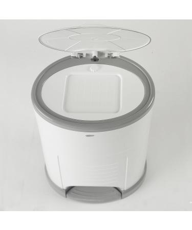 Backlown Diaper Waste Container - 16L White Pedal Bin | Eco-Friendly & Economical | Holds 45 Diapers - 1 Pack - Buy Online on GoSupps.com