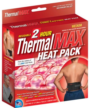 ThermalMAX Heat Pack- Reusable 2 Hour Hot Therapy for Neck Back & More- from The Makers of CryoMAX