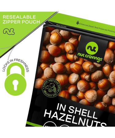 Raw Hazelnuts Filberts In Shell - 1 LB Bulk Nuts - Fresh & Healthy Protein Snack - All Natural, Keto Friendly, Vegan & Kosher - Buy Online on GoSupps.com