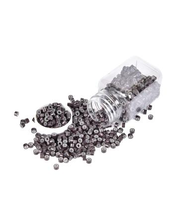 1000Pcs Premium Dark Brown Silicone Micro Link Rings 5mm for I Tip Hair Extensions - 1000 Count - Buy Online on GoSupps.com