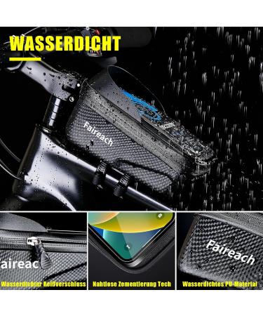 Faireach Waterproof Bicycle Frame Bag | Quick Lock 2L Cell Phone Holder with Touchscreen | Fits Smartphones 5.5-7 inches | Perfect for Cycling Adventures - Buy Online on GoSupps.com