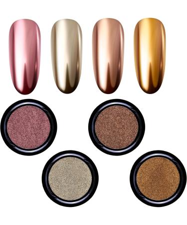 Duufin 14 Colors Chrome & Holographic Nail Powder Set with 14 Eyeshadow Pins - Aurora & Chameleon Effects for Stunning Nail Art - Buy Online on GoSupps.com