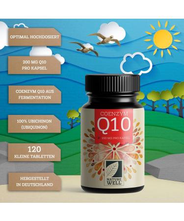 Naturewell Q10 Capsules - High Dose 200mg Coenzyme Q10 Vegan 120 Capsules 8-Month Stock No Additives for Optimal Health - Buy Online on GoSupps.com