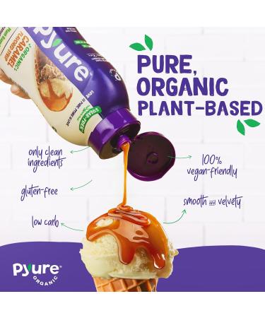 Pyure Organic Sugar-Free Caramel Syrup - 14 fl oz Natural Sweetener - Buy Online on GoSupps.com