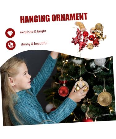 Alipis 72 Pcs Christmas Balls Decor Christmas Tree Bauble Xmas Christmas Tree Ornament Accessories Box Red 6.00X6.00X6.00CM - Buy Online on GoSupps.com