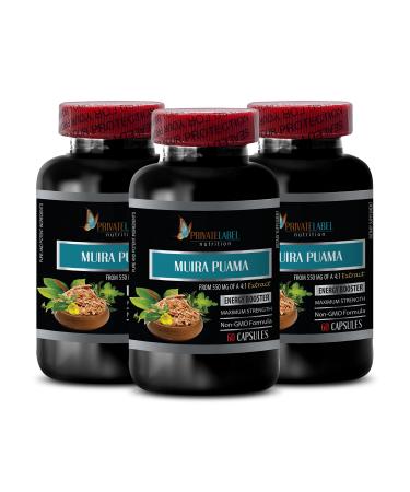 energy supplements for men - MUIRA PUAMA EXTRACT 2200Mg - MALE ENHANCEMENT - energy boost - muira puama for men - muira puama for women - muira puama herb - muira puama root extract - 3 Bot 180 Caps