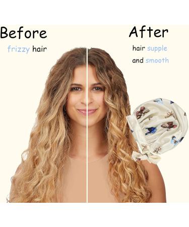 Sengterm Satin Sleeping Cap for Black Women | Double Layer Elastic Bonnet with Silky Band for Long Curly Hair - Buy Online on GoSupps.com