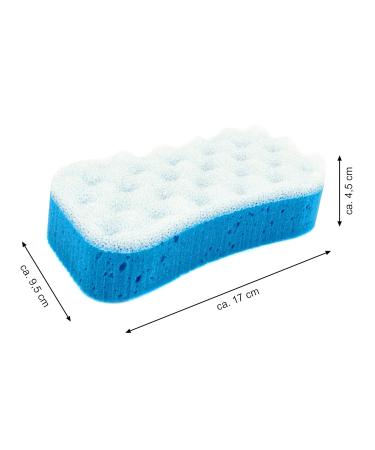 Set of 2 Bath and Massage Sponges Vibrant Blue Colors | International Shipping Available - Buy Online on GoSupps.com