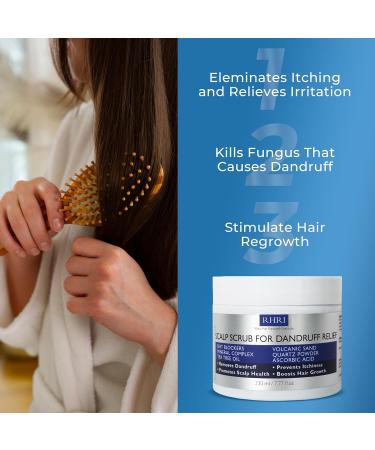 Anti Dandruff Scalp Scrub for Men & Women | Tea Tree Oil & DHT Blockers | Soothes Itchy Scalp & Boosts Hair Growth | Mineral-Enriched Hair Treatment - Buy Online on GoSupps.com