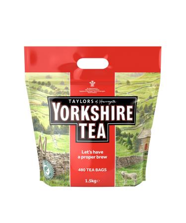 Yorkshire Tea - Refreshing Strong Black English Tea - Responsibly Sourced - 480 Tea Bags