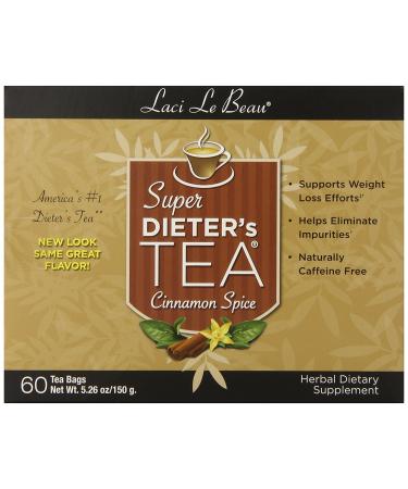 Laci Le Beau Super Dieter's Tea - Cinnamon Spice, 60 Bags | Herbal Detox Drink - Buy Online on GoSupps.com