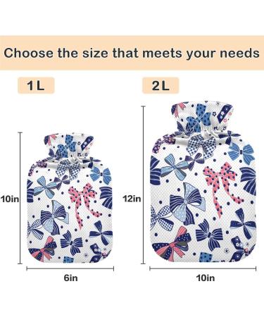 NAANLE 1L Hot Water Bottle Transparent Flower Loop Design for Pain Relief & Heat Therapy | Ideal for Bed Hands & Feet - Buy Online on GoSupps.com