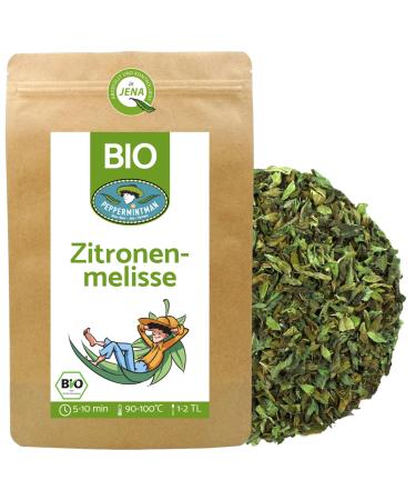 PEPPERMINTMAN Organic lemon balm 200g - Lemon balm tea - European cultivation by a family business - Bulk and dried - Melissa officinalis - PEPPERMINTMAN